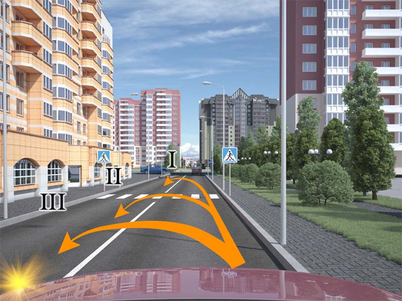 Сізге көрсетілген траекториялардың қайсысы бойынша кері бұрылуға рұқсат етіледі?