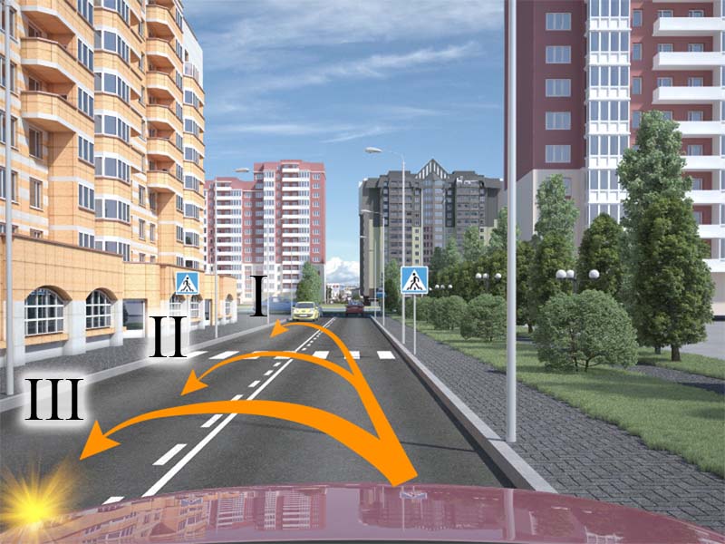 Сізге көрсетілген траекториялардың қайсысы бойынша кері бұрылуға рұқсат етіледі?