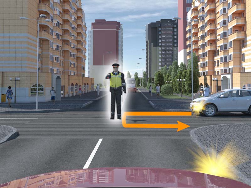 Жол жүрісі қағидаларына сәйкес оңға бұрылған кездегі әрекеттеріңіз қандай?