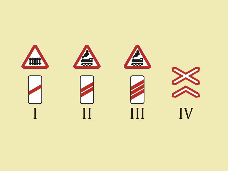 Көрсетілген жол белгілерінің қайсысы екі және одан да көп жолы бар теміржол…